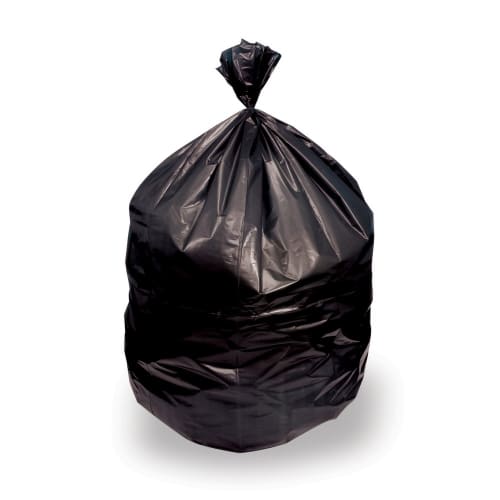 Can Liner, Low Density, 37x50, Black, 0.90 Mil, Fits 44 Gallon